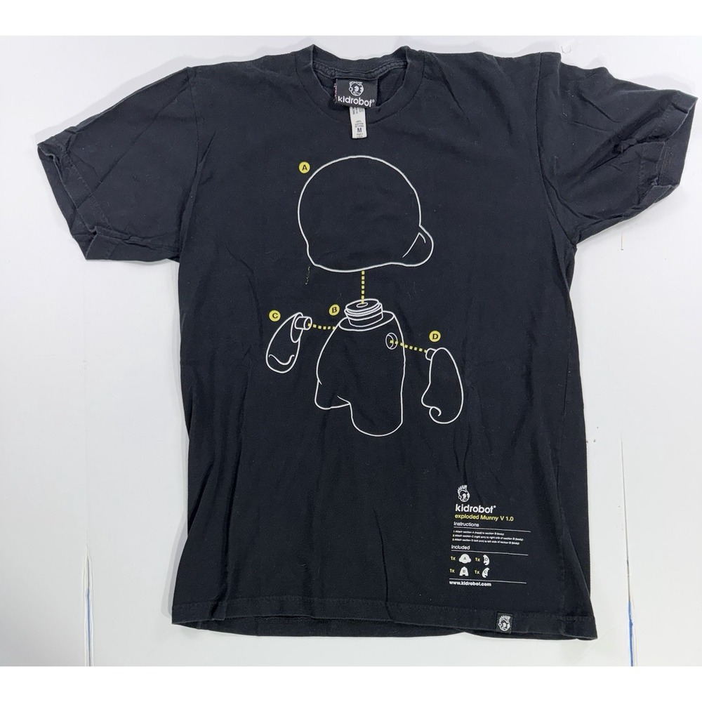 Kidrobot Exploded Munny V1.0 Graphic T-Shirt Mens Medium Black Streetwear
